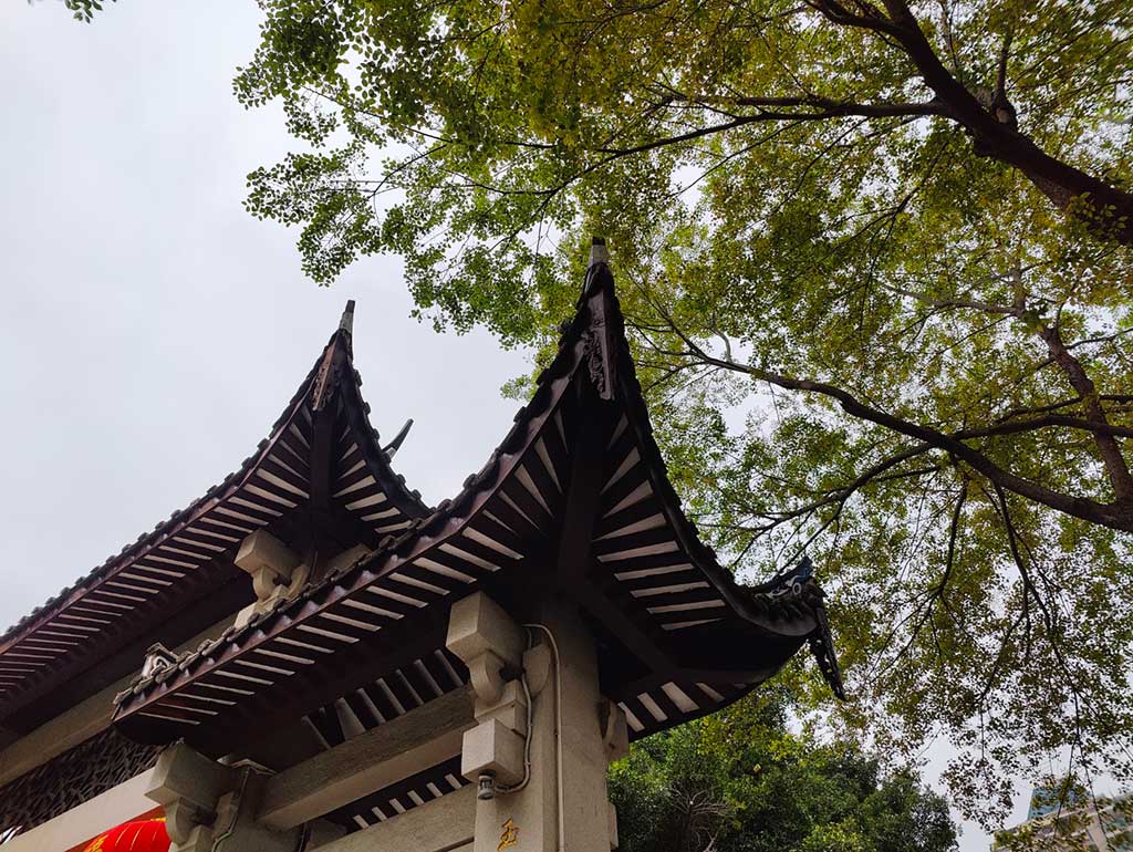 公园大门，回头一角