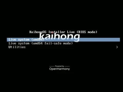 启动能看到 OpenHarmony 缩略图